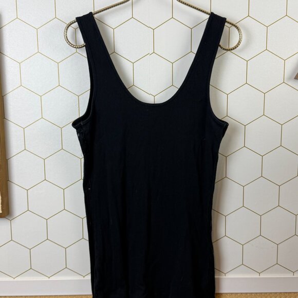 Express Black Sequin Scoop-Neck Tank Top - Size - Large - Picture 2 of 5